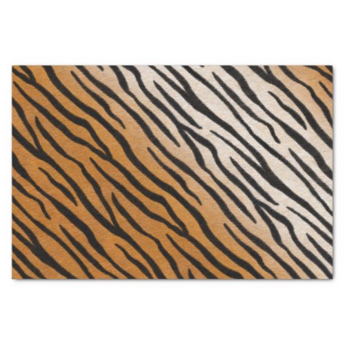 Tiger Fur Realistic Striped Wild Animal Print Tissue Paper