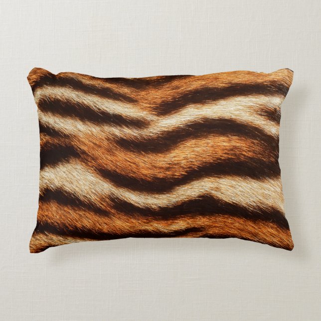 tiger fur texture accent pillow (Front)
