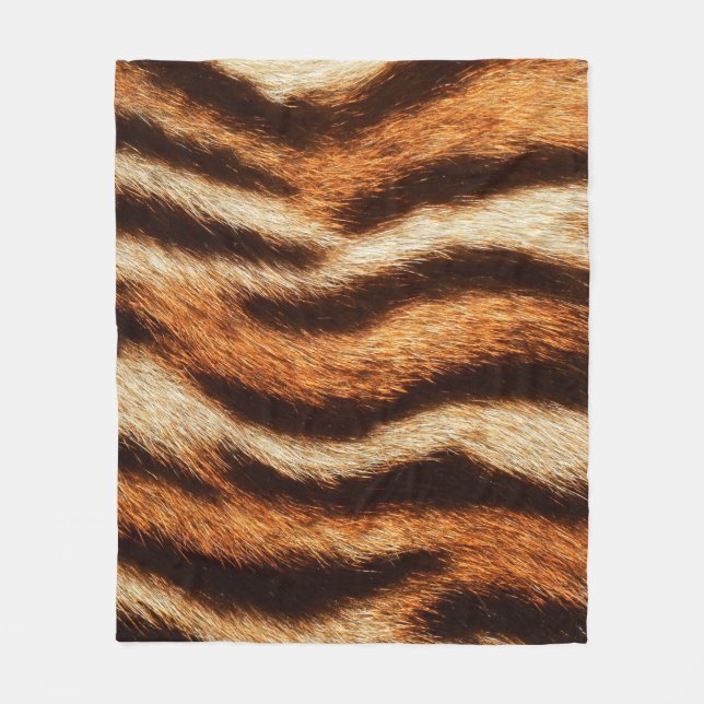 tiger fur texture fleece blanket (Front)