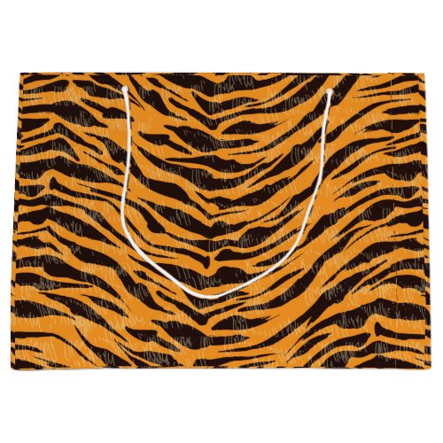 Tiger fur tiger skin animal skin pattern large gift bag