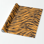 Tiger fur, tiger skin, animal skin pattern wrapping paper