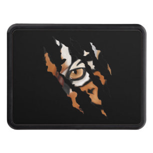 Tiger Gift Fearless Tiger Cat Eye Claw Silhouette Hitch Cover