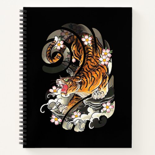 Tiger Gift  Tiger Tattoo Cool Brave Notebook