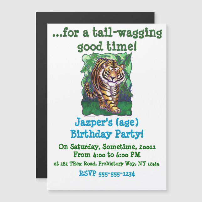 Tiger Gifts & Accessories Magnetic Invitation (Front/Back)