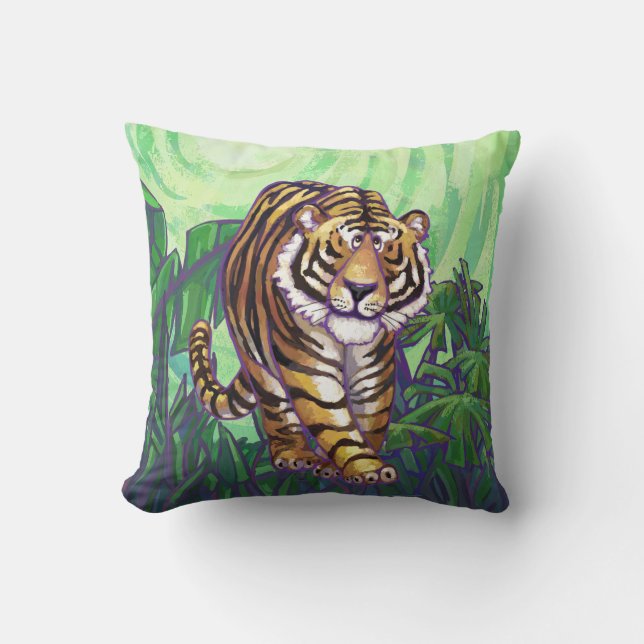 Tiger Gifts & Accessories Throw Pillow (Front)