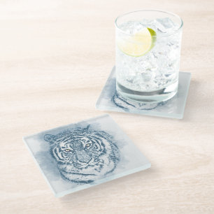 tiger glass coaster