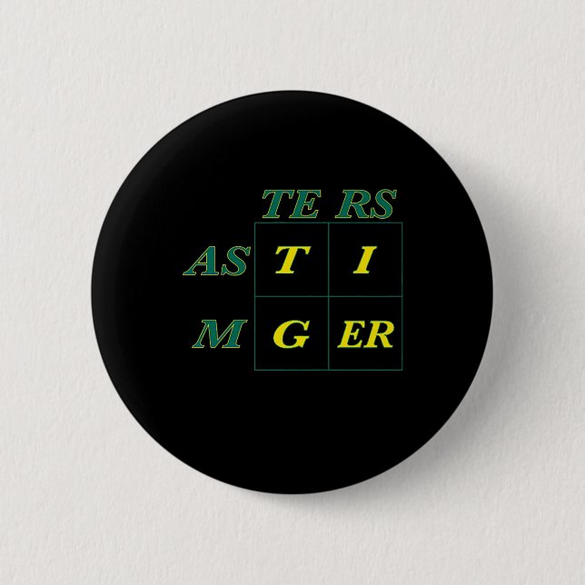 Tiger Goat Woods Masters Button (Front)