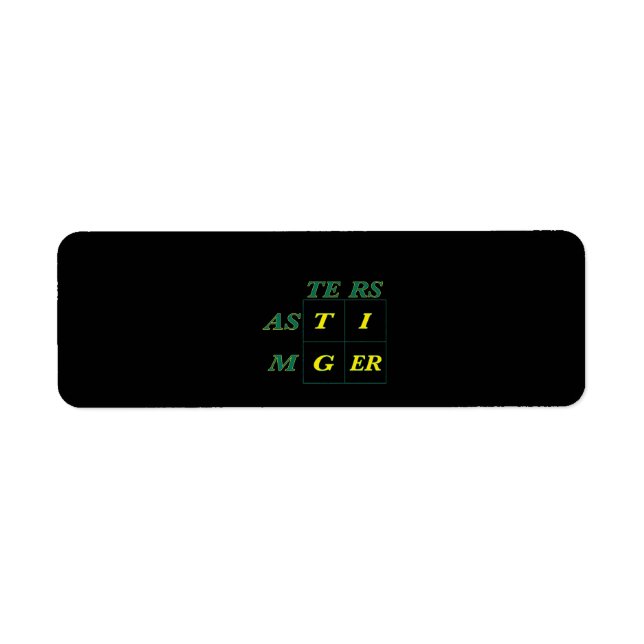 Tiger Goat Woods Masters Label (Front)