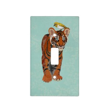 Tiger & Golden Bird Light Switch Cover by Greyszoo at Zazzle