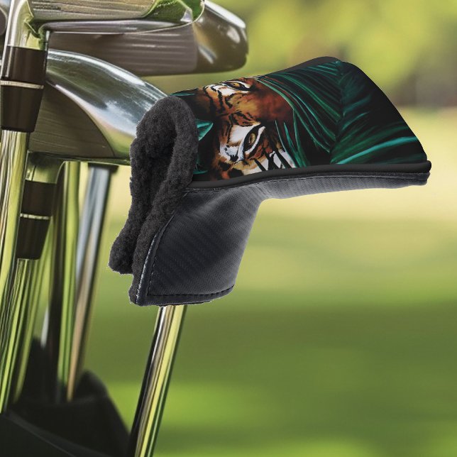 Tiger Green Jungle Leaves Golf Head Cover (Creator Uploaded)