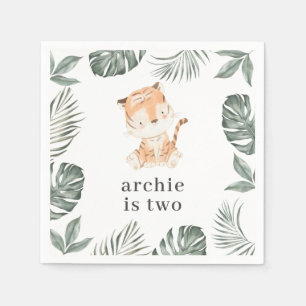 Tiger Greenery Napkins