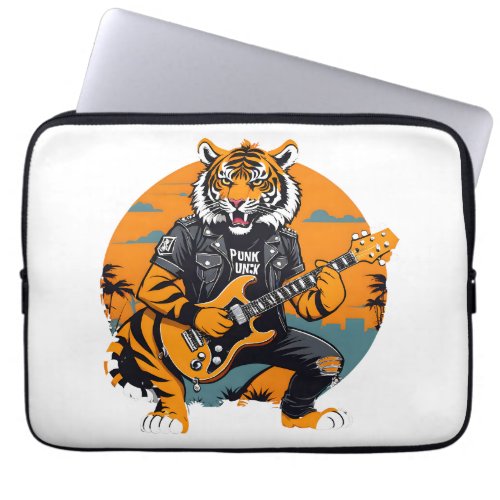 Tiger guitarist  laptop sleeve