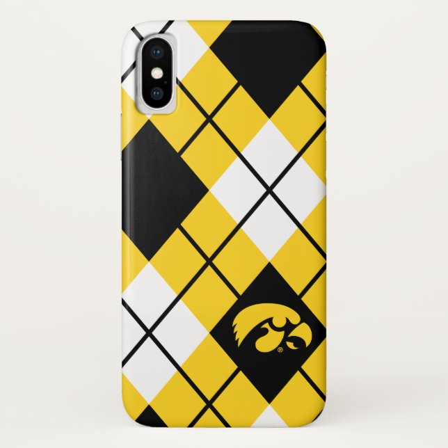 Tiger Hawk Logo | Argyle Pattern Case-Mate iPhone Case (Back)