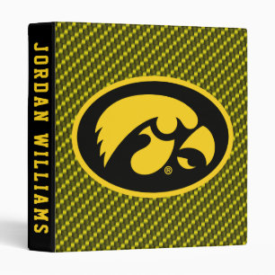Tiger Hawk Logo Carbon Fiber Pattern 3 Ring Binder