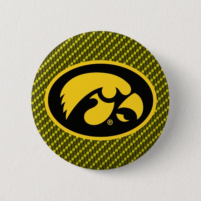 Tiger Hawk Logo | Carbon Fiber Pattern Button (Front)