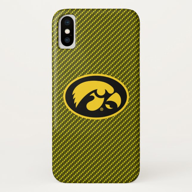 Tiger Hawk Logo | Carbon Fiber Pattern Case-Mate iPhone Case (Back)