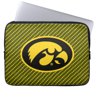 Tiger Hawk Logo Carbon Fiber Pattern Laptop Sleeve