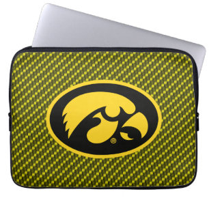 Tiger Hawk Logo Carbon Fiber Pattern Laptop Sleeve