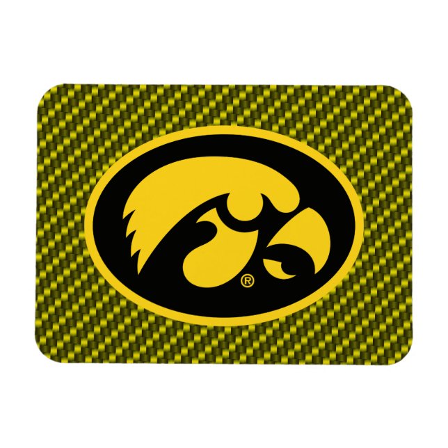Tiger Hawk Logo | Carbon Fiber Pattern Magnet (Horizontal)