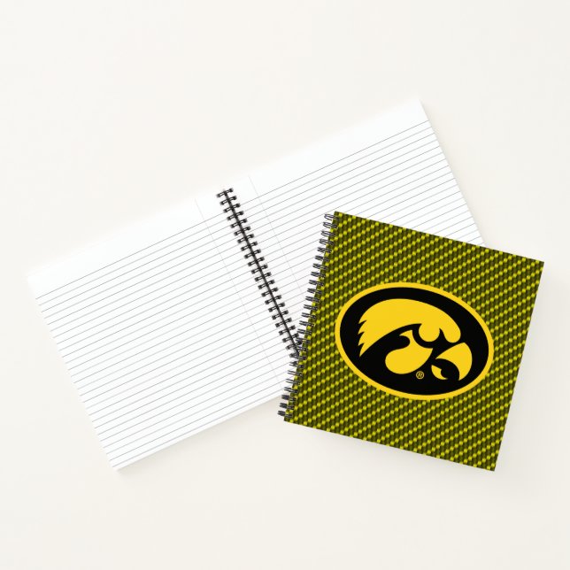 Tiger Hawk Logo | Carbon Fiber Pattern Notebook (Inside)