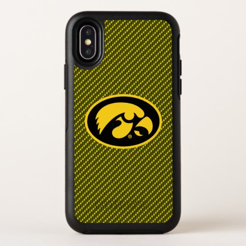 Tiger Hawk Logo  Carbon Fiber Pattern OtterBox Symmetry iPhone X Case