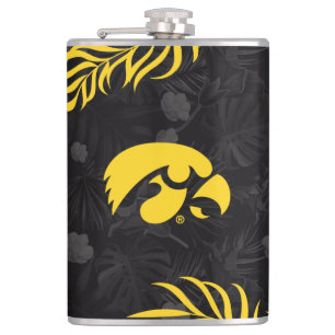 Tiger Hawk Logo Hawaiian Floral Flask