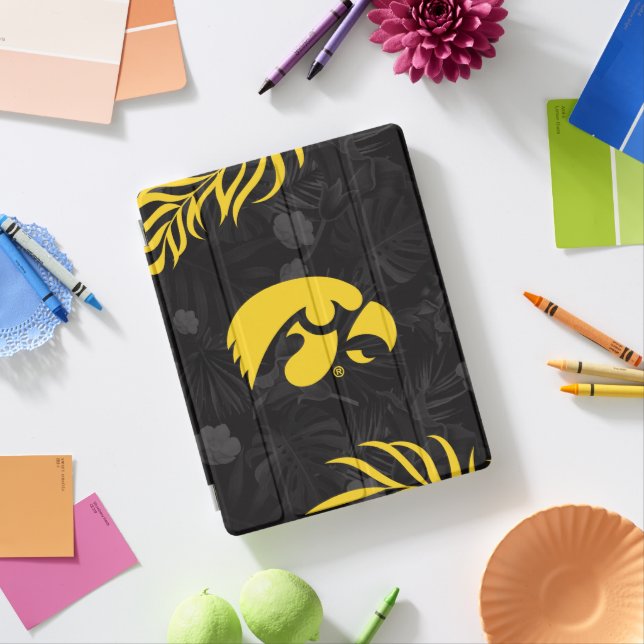 Tiger Hawk Logo | Hawaiian Floral iPad Smart Cover (In Situ)
