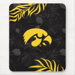 Tiger Hawk Logo   Hawaiian Floral Mouse Pad