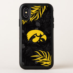 Tiger Hawk Logo   Hawaiian Floral OtterBox Symmetry iPhone X Case