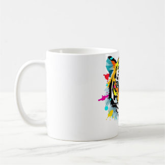 Tiger Head Abstract Polygon Art Coffee Mug