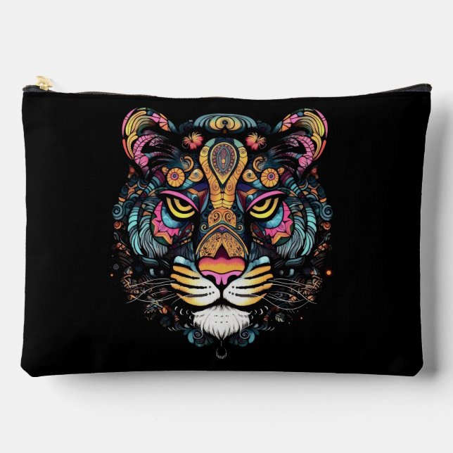 Tiger Head  Accessory Pouch (Front)