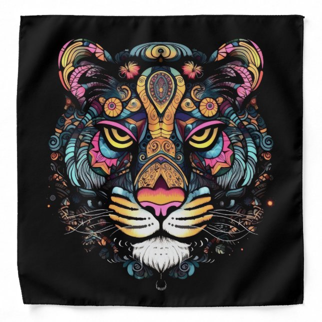 Tiger Head  Bandana (Front)
