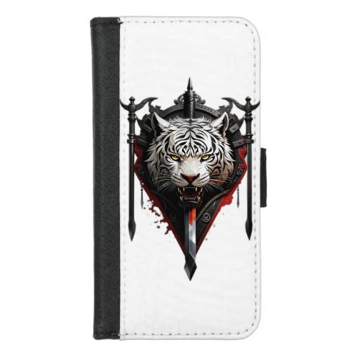 Tiger head banner logo with sigil iPhone 87 wallet case