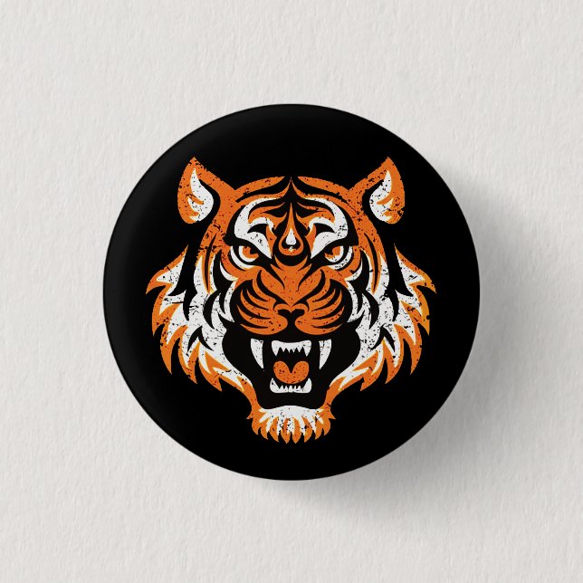 Tiger Head Button (Front)