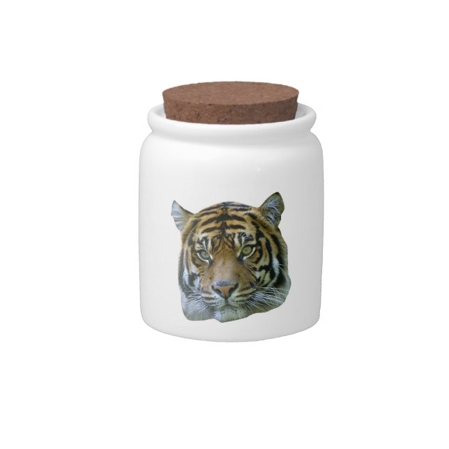 Tiger Head Candy Jar (Front)