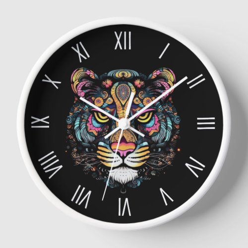 Tiger Head  Clock