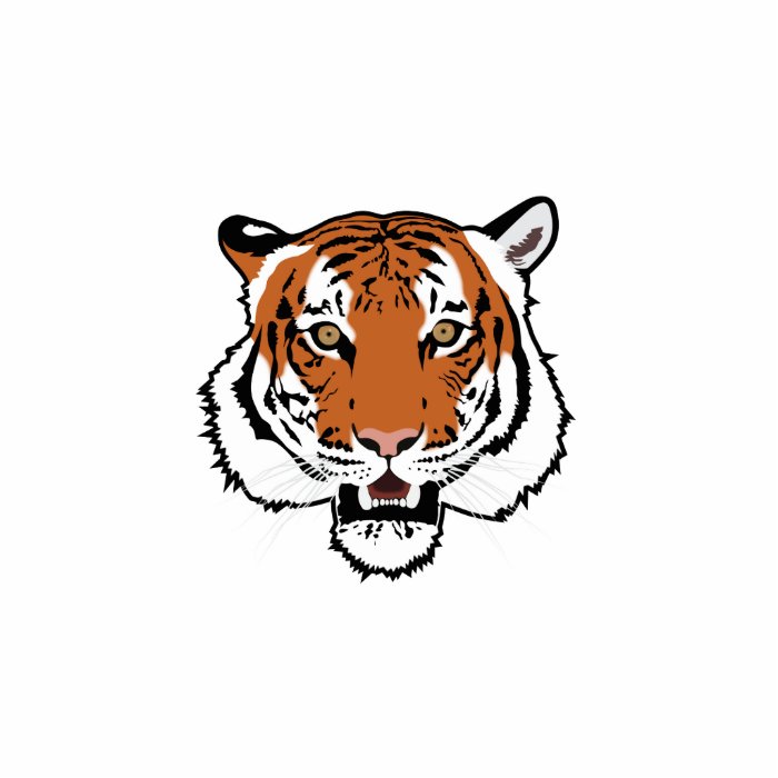 Tiger head cut out