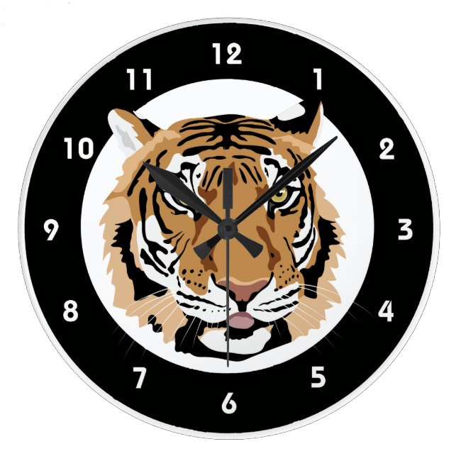 Tiger Head Design Wall Clock