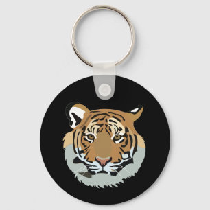 Tiger Head Face Wild Animal Tiger Keychain