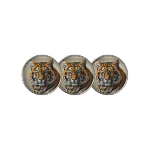 Tiger Head Golf Ball Marker