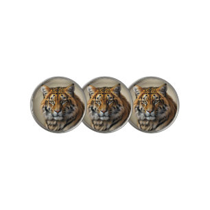 Tiger Head Golf Ball Marker