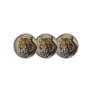 Tiger Head Golf Ball Marker