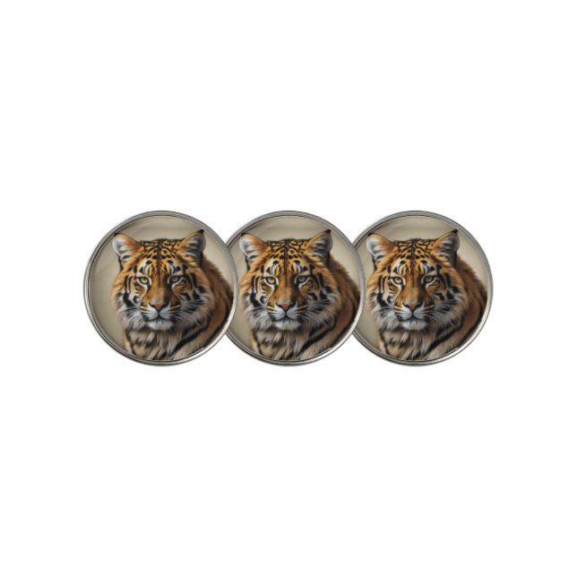 Tiger Head Golf Ball Marker (3 Up)