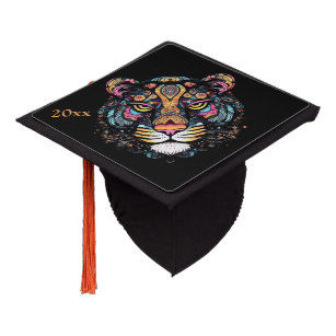 Tiger Head  Graduation Cap Topper