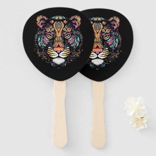 Tiger Head Hand Fan