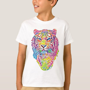 tiger head in rainbow colors T-Shirt