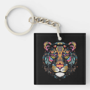 Tiger Head Keychain