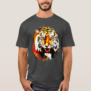 Tiger Head Modern Elegant Trendy Template T-Shirt