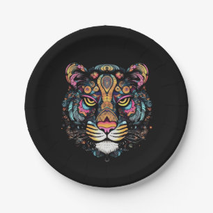 Tiger Head  Paper Plates