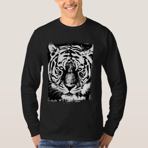 Tiger Head Pop Art Elegant Modern Template Basic T_Shirt
